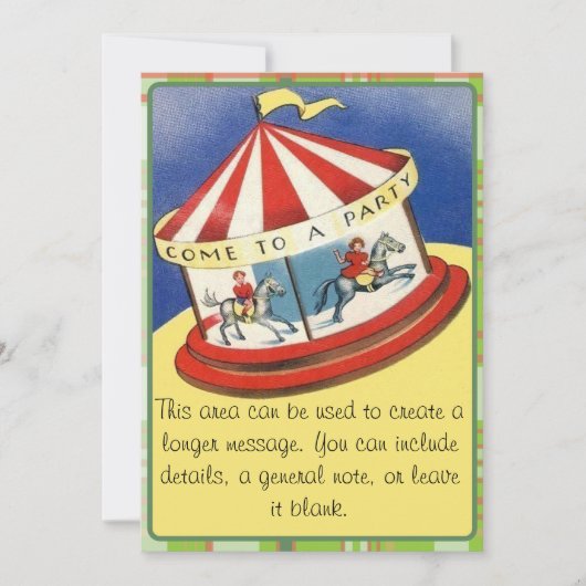 パーティーに来られる 招待状 (正面)