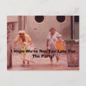 パーティーに遅すぎないといいな！-ヴィンテージ インビテーションポストカード (正面)