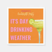 パーティーのお天気だ!楽しい名言 バチェロレッテ スタンダードカクテルナプキン (正面)