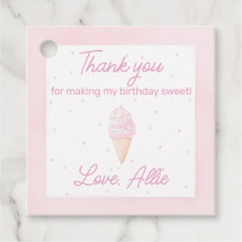 パーティーのお気に入りラベル- Two Sweet Ice Cream Cone フェイバータグ