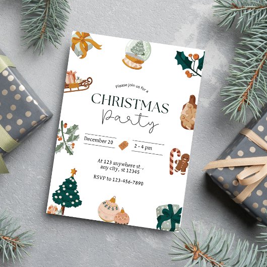 パーティーのお知らせ ジングルアンドミンゲル クリスマスパーティー 招待状