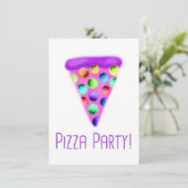 パーティーのお知らせ（パープル） 招待状 (スタンド正面)