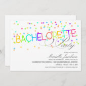 パーティーのお知らせ 独身最後の女友達との会 招待状 (正面/裏面)