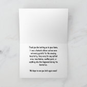 パーティーのお礼 ディスコでこぼれたワインのデザイン サンキューカード (内部)