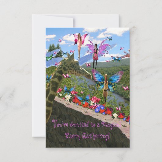 パーティーのお誘い フェアリー(妖精)たちの集会 招待状 (正面)