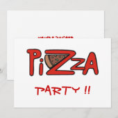 パーティーのご案内（ピザ編） 招待状 (正面/裏面)