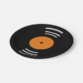 パーティーのためのビニール音楽記録ノベルティの紙皿 ペーパープレート (アングル)