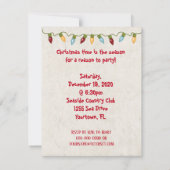 パーティーのためのビーチ砂のクリスマスヒトデ 招待状 (裏面)