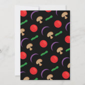 パーティーのためのピザスライス誕生日 招待状 (裏面)