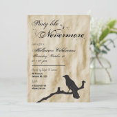 パーティーのようなネバーモアレイヴンシルエットハロウィーン 招待状 (スタンド正面)