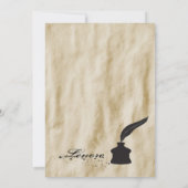 パーティーのようなネバーモアレイヴンシルエットハロウィーン 招待状 (裏面)