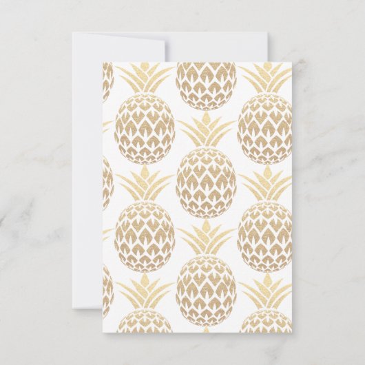 パーティーのようなパイナップル任意の年齢誕生日招待状 招待状 (裏面)