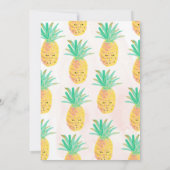 パーティーのようなパイナップル誕生日招待状 招待状 (裏面)