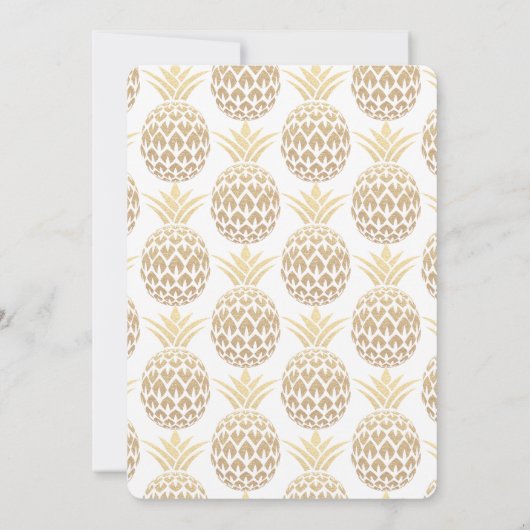 パーティーのようなパイナップル誕生日招待状 招待状 (裏面)