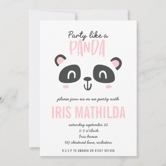 パーティーのようなパンダの明るいカラフル (正面)