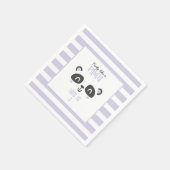 パーティーのようなパンダの明るいカラフル スタンダードカクテルナプキン (角)