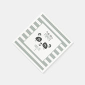 パーティーのようなパンダの明るいカラフル スタンダードカクテルナプキン (角)