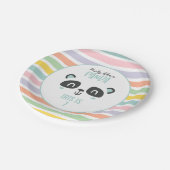 パーティーのようなパンダの明るいカラフル ペーパープレート (アングル)