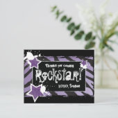パーティーのようなロックスター – 紫ありがとうポストカード ポストカード (スタンド正面)