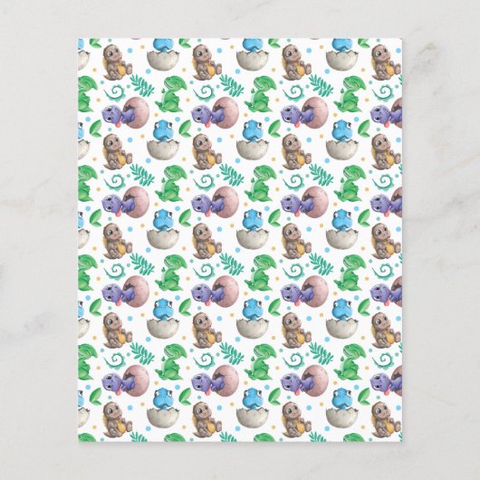 パーティーのような恐竜の誕生日水の色ベビー (裏面)