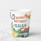 パーティーのような恐竜の誕生日  紙コップ (正面)