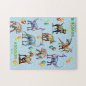 パーティーのような恐竜パーソナライズされた誕生日の贈り物 ジグソーパズル (横)