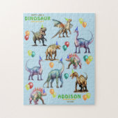 パーティーのような恐竜パーソナライズされた誕生日の贈り物 ジグソーパズル (縦)