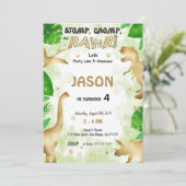 パーティーのような恐竜、誕生日パーティー 招待状 (スタンド正面)