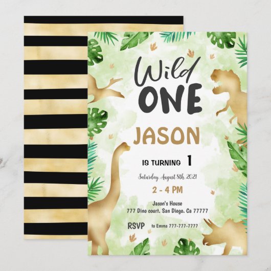 パーティーのような誕生日 招待状 (正面/裏面)