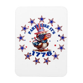 パーティーのような1776アメリカンイーグルと1776フラグ マグネット