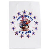 パーティーのような1776アメリカンイーグルと1776フラグ ミディアムペーパーバッグ (正面)