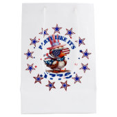 パーティーのような1776アメリカンイーグルと1776フラグ ミディアムペーパーバッグ (裏面)