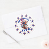 パーティーのような1776アメリカンイーグルと1776フラグ ラウンドシール (封筒)