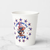 パーティーのような1776アメリカンイーグルと1776フラグ 紙コップ (裏面)