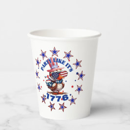 パーティーのような1776アメリカンイーグルと1776フラグ 紙コップ
