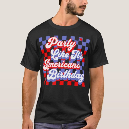 パーティーのようにアメリカ人の誕生日4日7月 Tシャツ (正面)