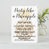 パーティーのようにパイナップルブライダルシャワー 招待状 (スタンド正面)