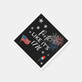 パーティーのように1776パーティーナプキンス スタンダードカクテルナプキン (角)