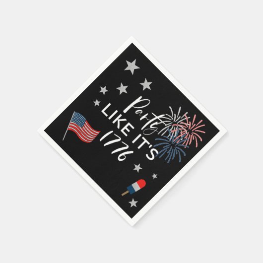 パーティーのように1776パーティーナプキンス スタンダードカクテルナプキン (角)