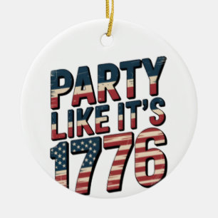 パーティーのように1776年7月4日,アメリカ国旗,アメル セラミックオーナメント