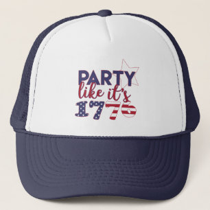 パーティーのように1776 – アメリカ国旗のタイポグラフィ キャップ