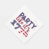 パーティーのように1776 – アメリカ国旗のタイポグラフィ スタンダードランチョンナプキン (角)