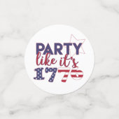 パーティーのように1776 – アメリカ国旗 – 7月4日 コンフェッティ (スモール正面)