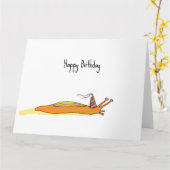 パーティーのカタツムリ カード (黄色い花)