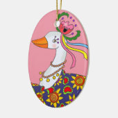 パーティーのガチョウのウクライナの民芸 セラミックオーナメント (左)