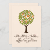 パーティーのギフト交換 招待状 (正面/裏面)