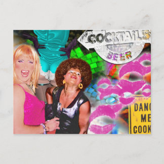 パーティーのコラージュの郵便はがき インビテーションポストカード