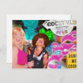 パーティーのコラージュの郵便はがき インビテーションポストカード (正面/裏面)