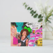 パーティーのコラージュの郵便はがき インビテーションポストカード (スタンド正面)