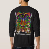 パーティーのコンボ王DJ。 ドラゴン、海賊、謝肉祭 スウェットシャツ (裏面)